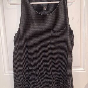 H&M Black and White Striped Men's Tank Top